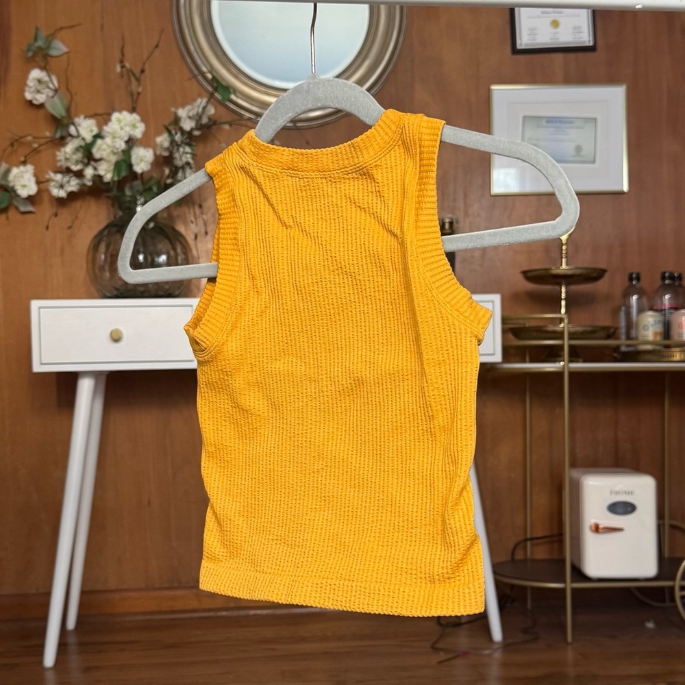 Aura Tan Ribbed Knit Top
